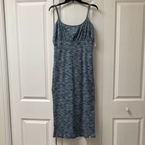 Rip Curl Blue Space-Dye Midi Slip Dress